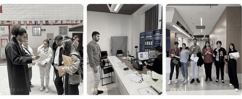 Accompanying students to register for university